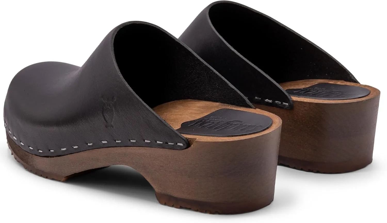 Sandgrens Handmade Swedish Wood Clogs for Women, Low Heel Mule | Austin