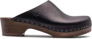 Sandgrens Handmade Swedish Wood Clogs for Women, Low Heel Mule | Austin