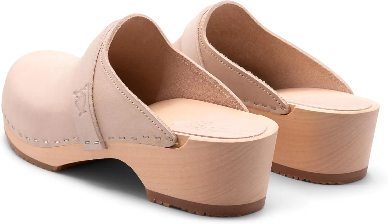 Sandgrens Handmade Swedish Wood Clogs for Women, Low Heel Mule | Tokyo