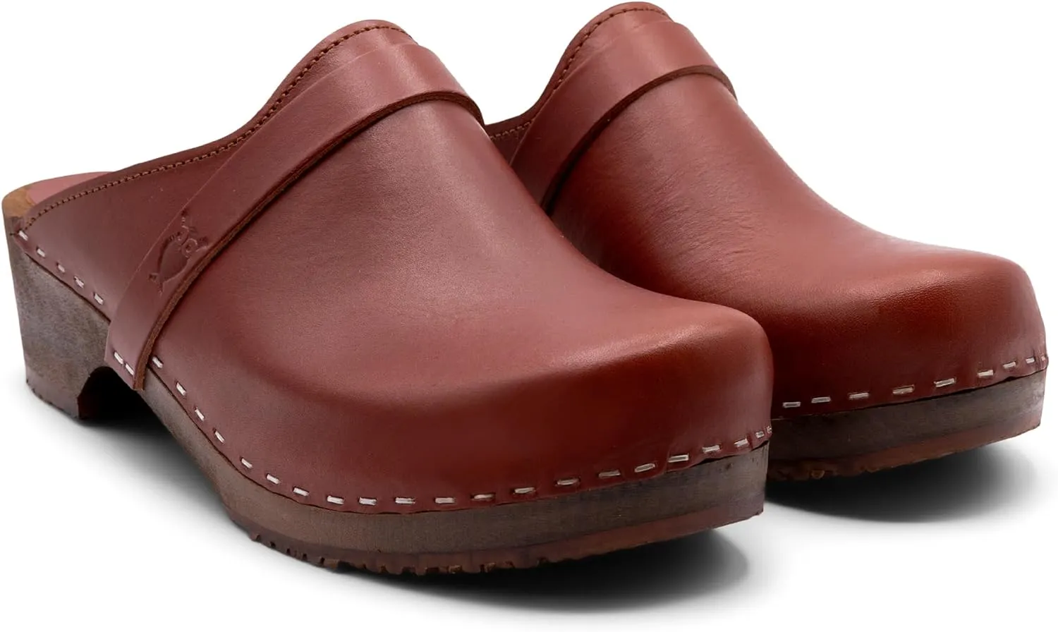 Sandgrens Handmade Swedish Wood Clogs for Women, Low Heel Mule | Tokyo