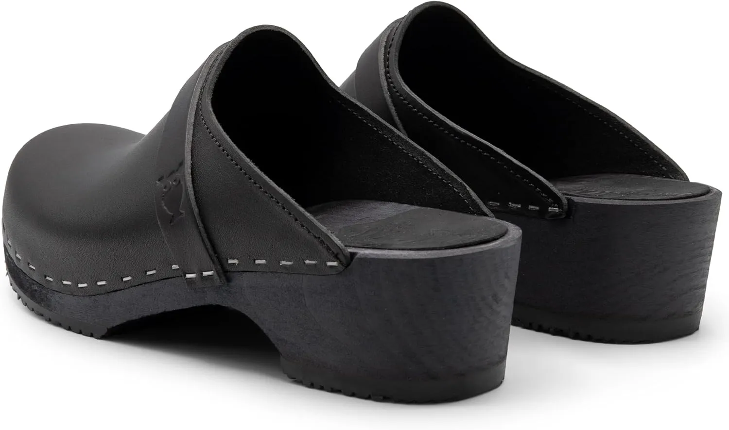 Sandgrens Handmade Swedish Wood Clogs for Women, Low Heel Mule | Tokyo