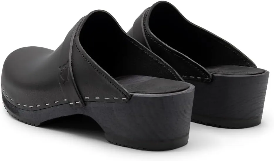 Sandgrens Handmade Swedish Wood Clogs for Women, Low Heel Mule | Tokyo