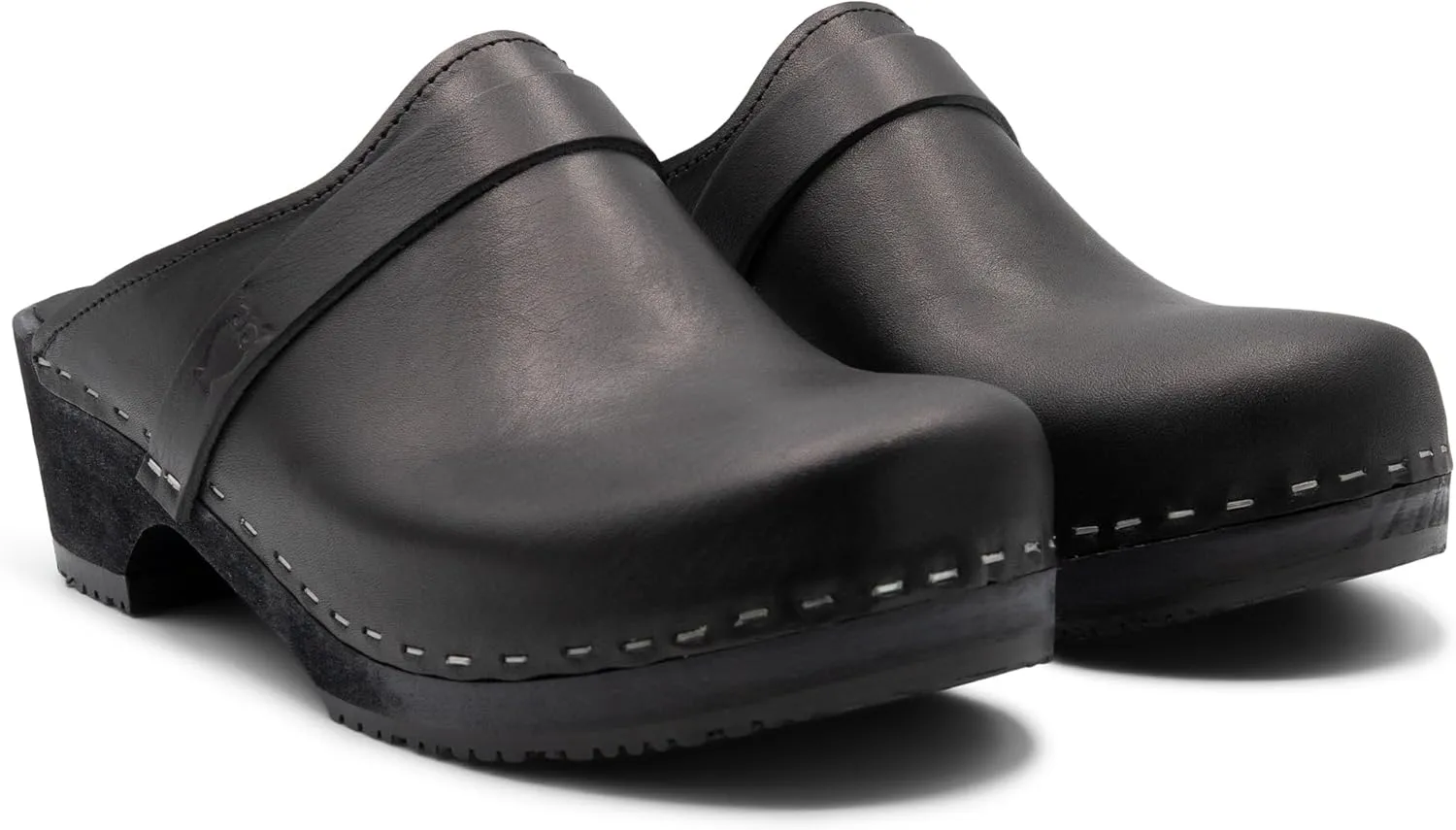 Sandgrens Handmade Swedish Wood Clogs for Women, Low Heel Mule | Tokyo