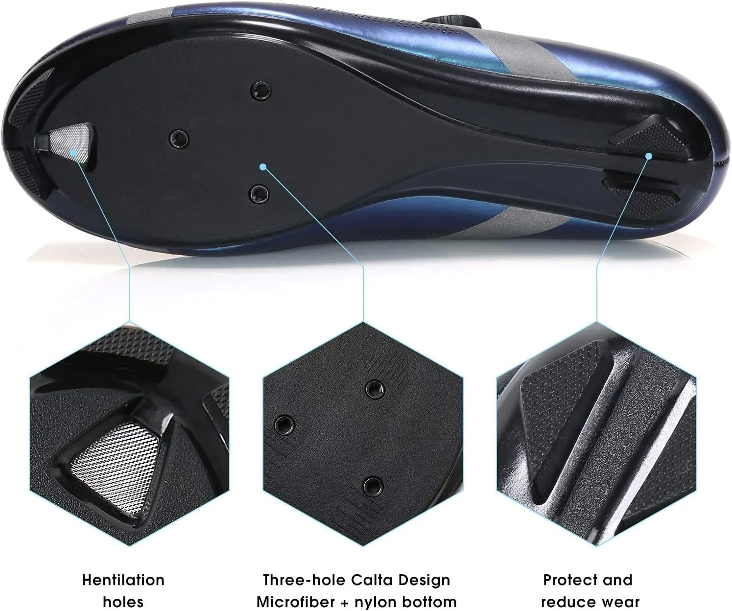Santic Unisex Cycling Shoes Bike Shoes Indoor Cycling Shoe Suitable for Look Delta & Peleton