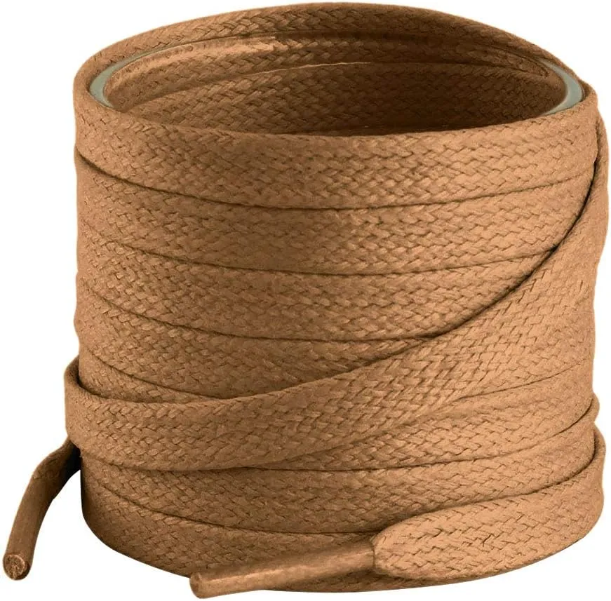 Santimon Flat Waxed Cotton Shoelaces Waterproof for Dress Shoes Boots Casual Shoes Sneaker