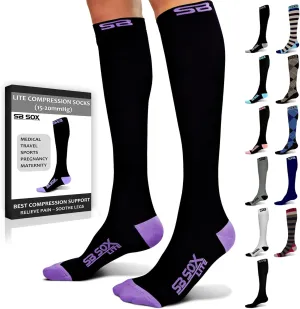 SB SOX Lite Compression Socks for Men & Women (15-20mmHg) – Best Compression Socks for Travel, Sports, and Daily Wear - XXL Sizes too!