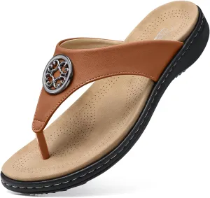 SHIBEVER Womens Flat Thong Sandals: Comfortable Walking Summer Casual Flip Flops for Women