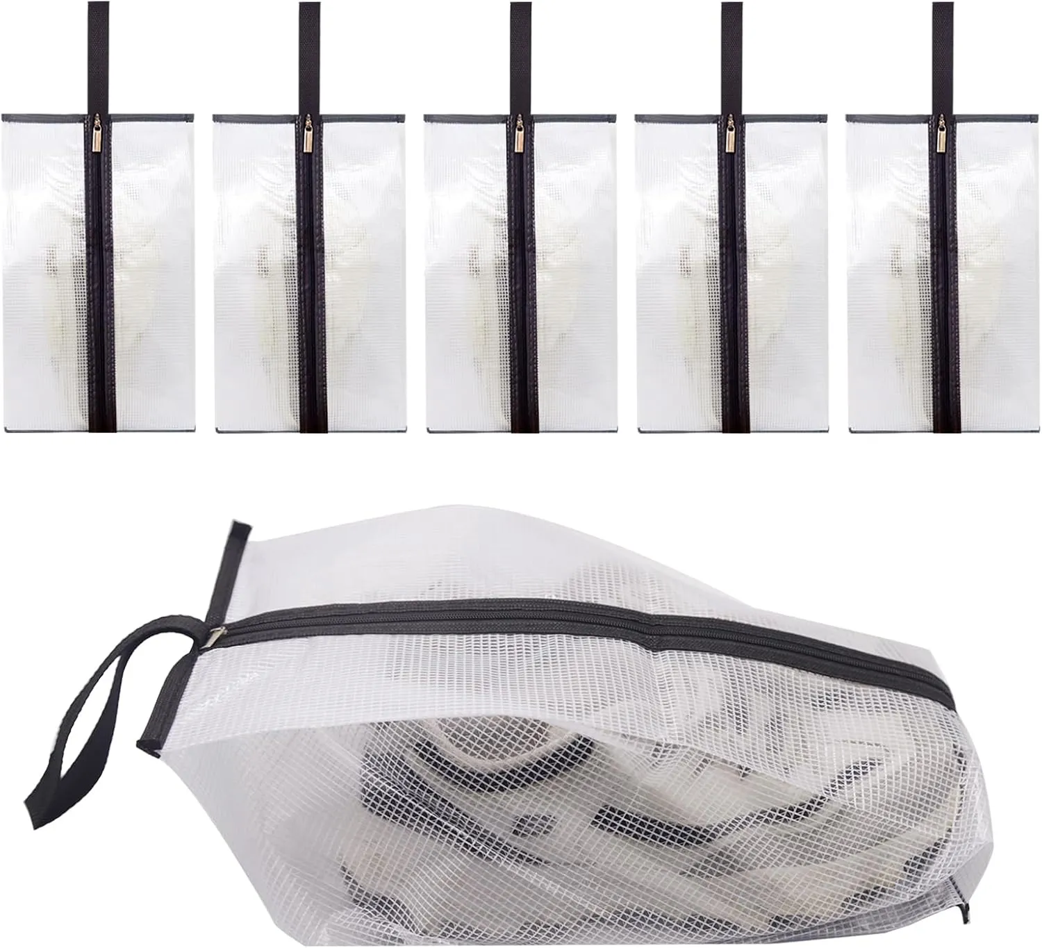 Shoe Bags for Travel - 6 Pack Shoe Storage Bag with Zipper Closure, Multi-Functional Dust-Proof and Waterproof Portable Shoe Organizer Bag for Men & Women