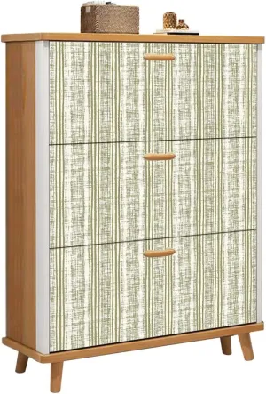 Shoe Cabinet with 3 Flip Drawers Textile Shirt fabric print set seamless patterns Geometrical linen Wooden Shoe Storage Cabinet Freestanding Hidden Shoe Rack Slim Shoe Organizer for Entryway