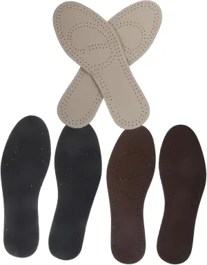 Shoe Pads Foot Cowhide Breathable Shock-Absorbing Insoles for Men Size 45-46