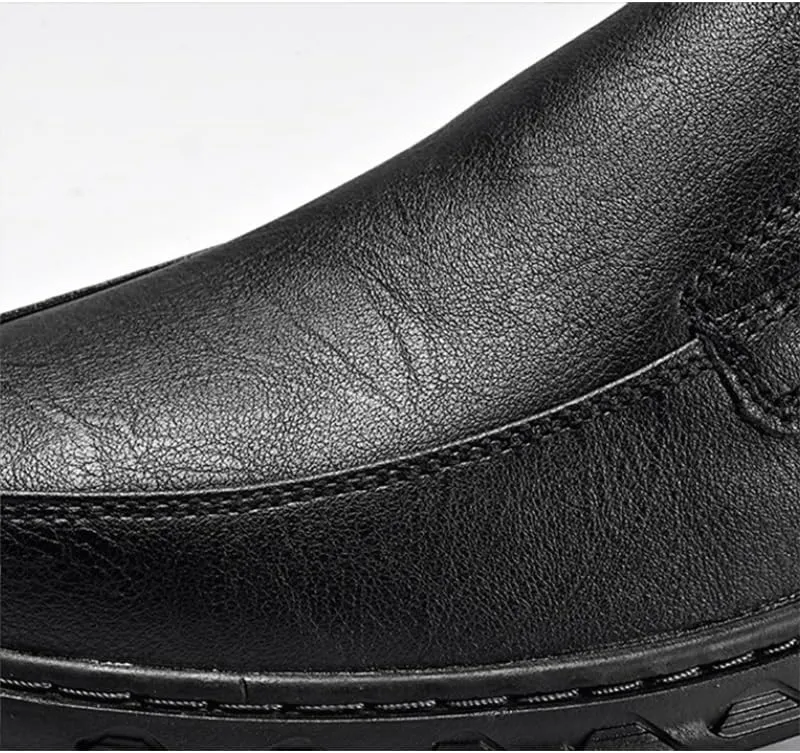 Shoes Men's Business Dress Slip-on Loafers Comfortable Round-Toe Oxford Shoes for Wedding Parties Work Men Fashionable Flat-Soled Breathable Shoes