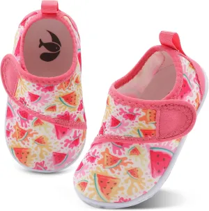 shopUAL Toddler Water Shoes Kids Girls Boys Beach Aqua Socks Skin Barefoot Walking Water Shoes Quick Dry Non-Slip Breathable Swim Pool Surf