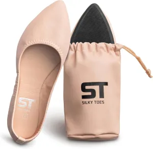 Silky Toes Womens Foldable Flat Ballet Shoes Casual Business Flats for Women