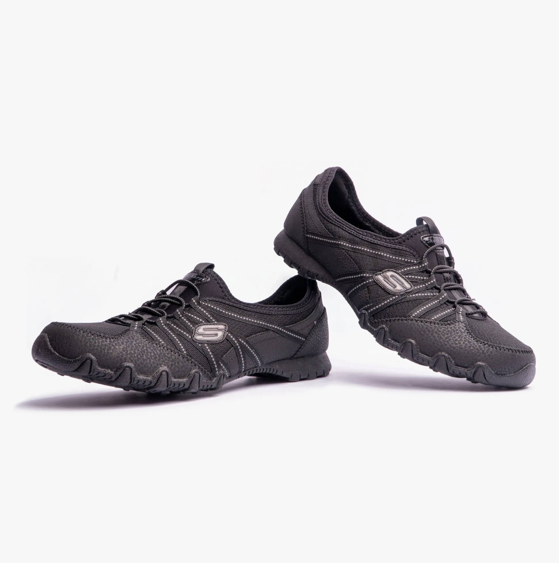 Skechers 100560/BLK RELAXED FIT: BIKERS LITE - RELIVE Womens Trainers Black