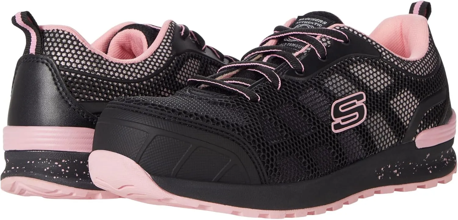Skechers Bulklin - Lyndale Composite Toe Black/Pink 10 B (M)