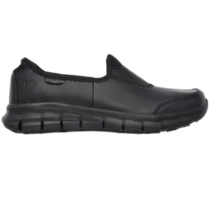 Skechers Ladies Sure Track Black Slip Resistant Work Shoes 76536EC/BBK