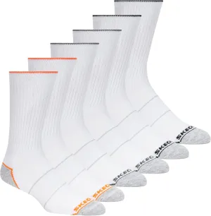 Skechers Men's 6 Pack Work Crew Socks