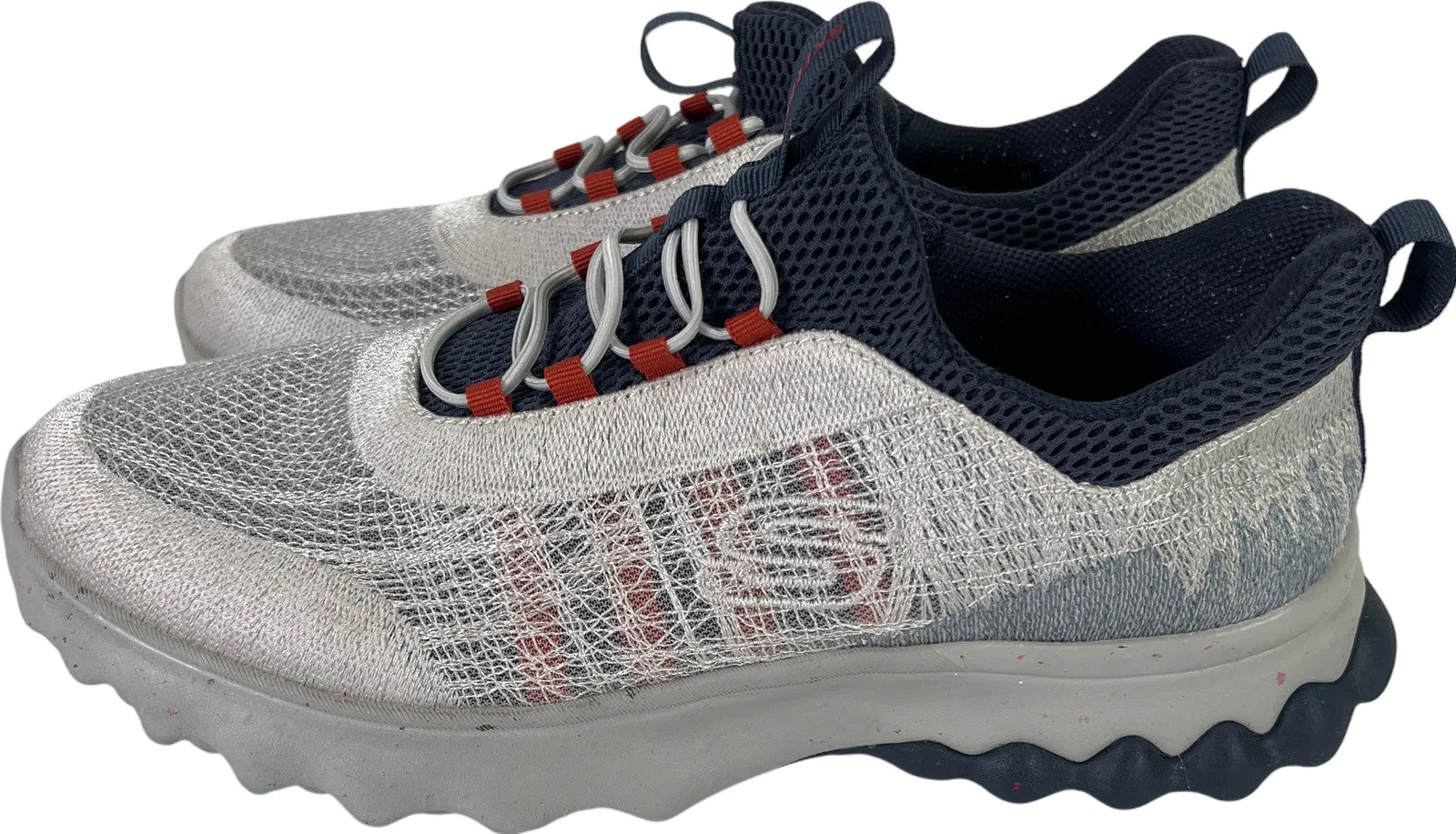 Skechers Men’s Gray/Blue Voston Reever Relaxed Fit Gogamat Arch Sneakers - 10.5