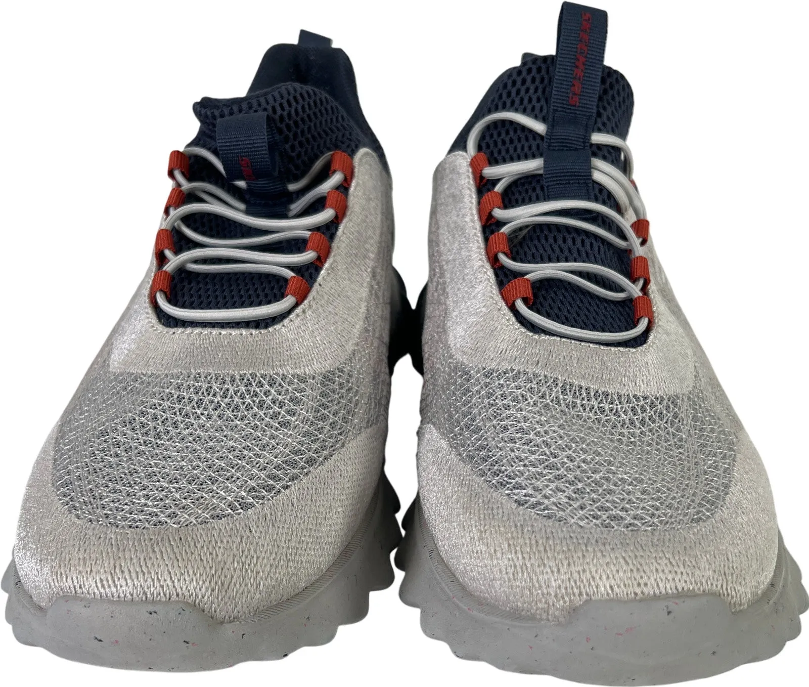 Skechers Men’s Gray/Blue Voston Reever Relaxed Fit Gogamat Arch Sneakers - 10.5