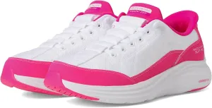 Skechers Sport Women's Women's Contour Foam Cozy FIT Hands Free Slip-INS Sneaker, White/Hot Pink, 10