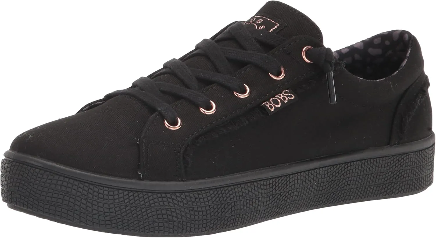 Skechers Women's Bobs 113328 P Sneaker, Black Black, 10