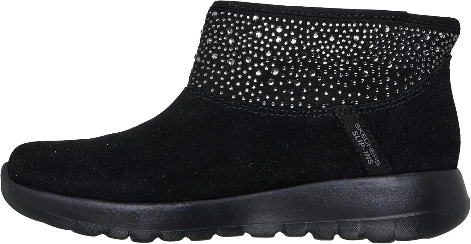 Skechers Women's On-The-Go Joy-So Glam Martha Stewart Hands Free Slip-ins Ankle Boot