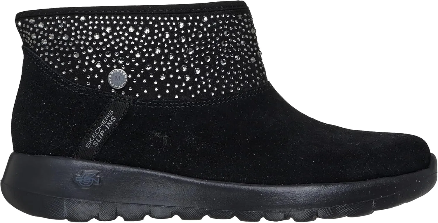Skechers Women's On-The-Go Joy-So Glam Martha Stewart Hands Free Slip-ins Ankle Boot