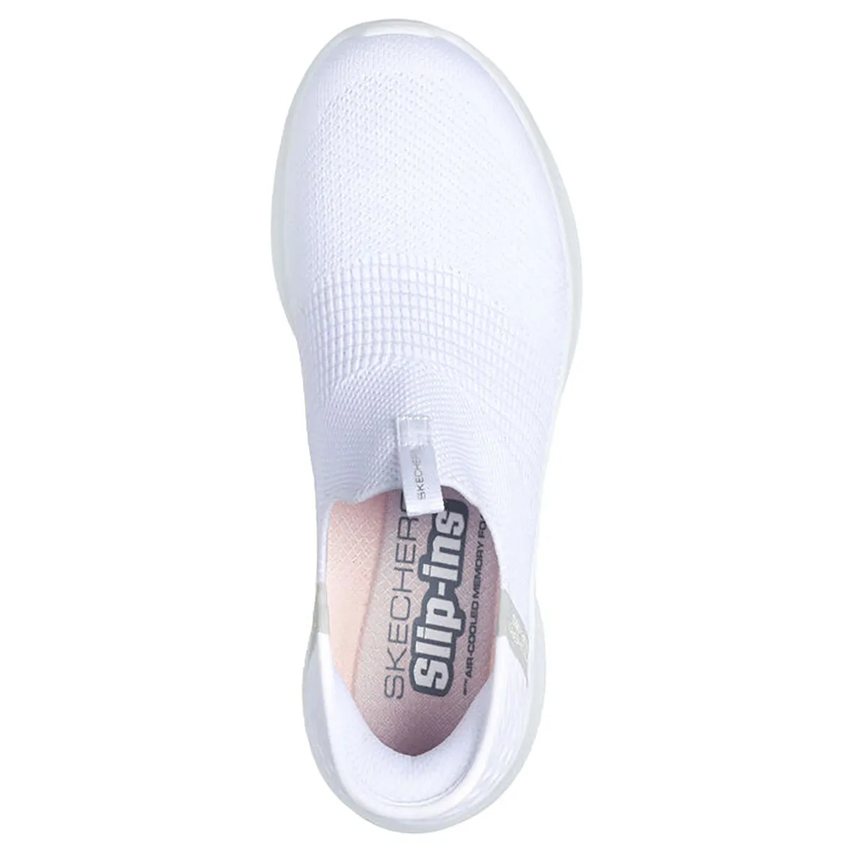Skechers Women's Ultra Flex 3.0 Cozy Streak Slip-Ins White Low Top Sneaker Shoes (WHT)