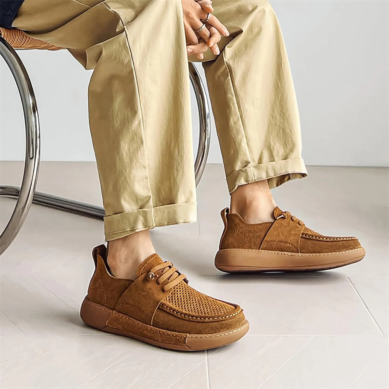 Slip On Loafers for Men Comfortable Breathable Boat Shoes Wide Width Walking Shoes