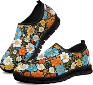 Slip On Walking Shoes Non Slip Breathable Workout Shoes Lightweight Gym Sneakers for Women