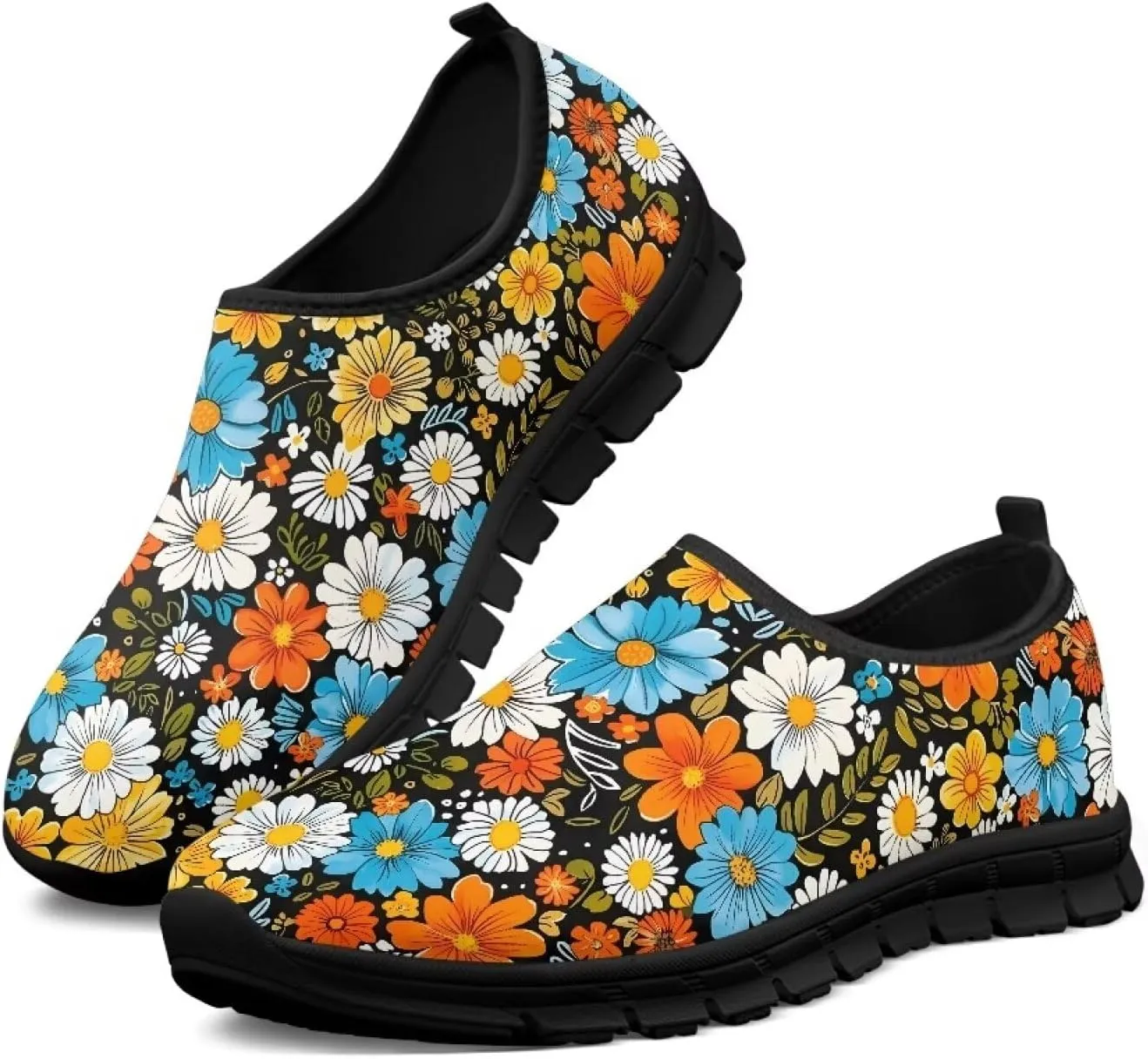 Slip On Walking Shoes Non Slip Breathable Workout Shoes Lightweight Gym Sneakers for Women