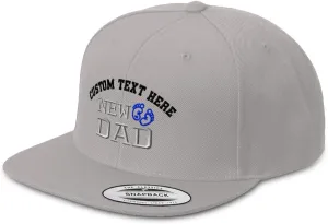 Snapback Hat for Men Flat Brim Hats New Dad Boy Newborn Father Papa Embroidered Flat Bill Hat Acrylic