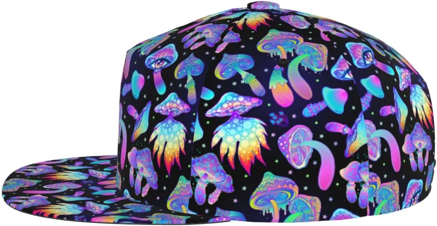 Snapback Hat for Men Women,Stylish Flat Bill Hat Baseball Caps Adjustable Flat Brim Hip Hop Baseball Hats