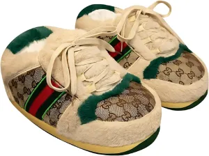 Sneaker Slippers for Men and Women Cozy Warm Home Plush Slippers Indoor Outdoor Non-slip Fluffy Shoes