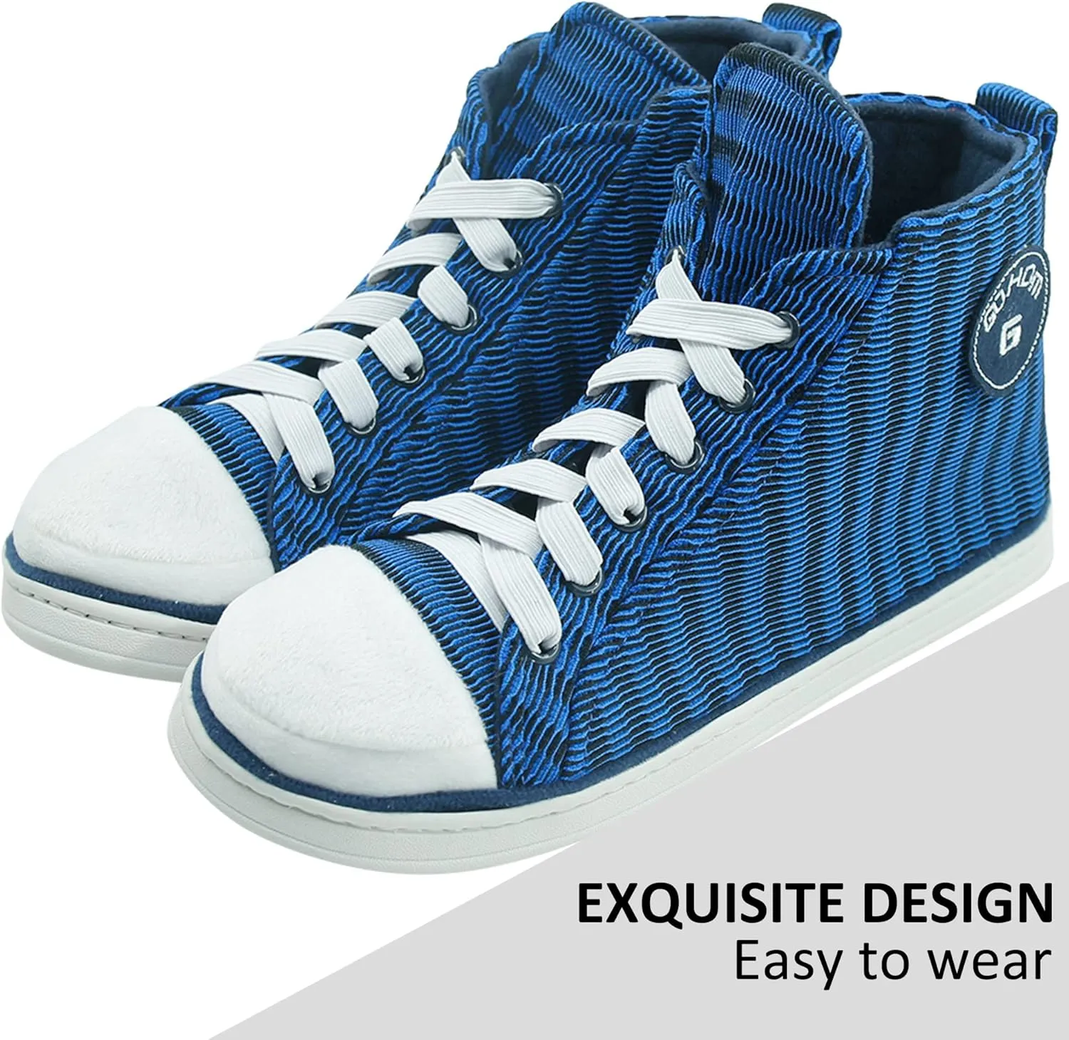 Sneaker Slippers for Women Fashion Indoor House Slipper Boots, Women's Super Soft Warm High Top Plush House Shoes for Women Slippers