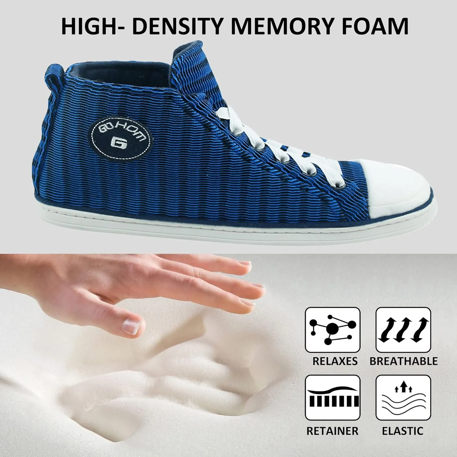 Sneaker Slippers for Women Fashion Indoor House Slipper Boots, Women's Super Soft Warm High Top Plush House Shoes for Women Slippers