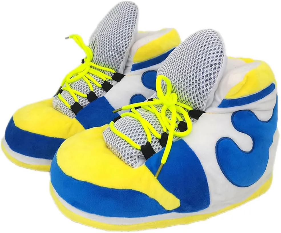 Sneaker Slippers Fuzzy Funny One Size Indoor Slippers Unisex Home Shoe