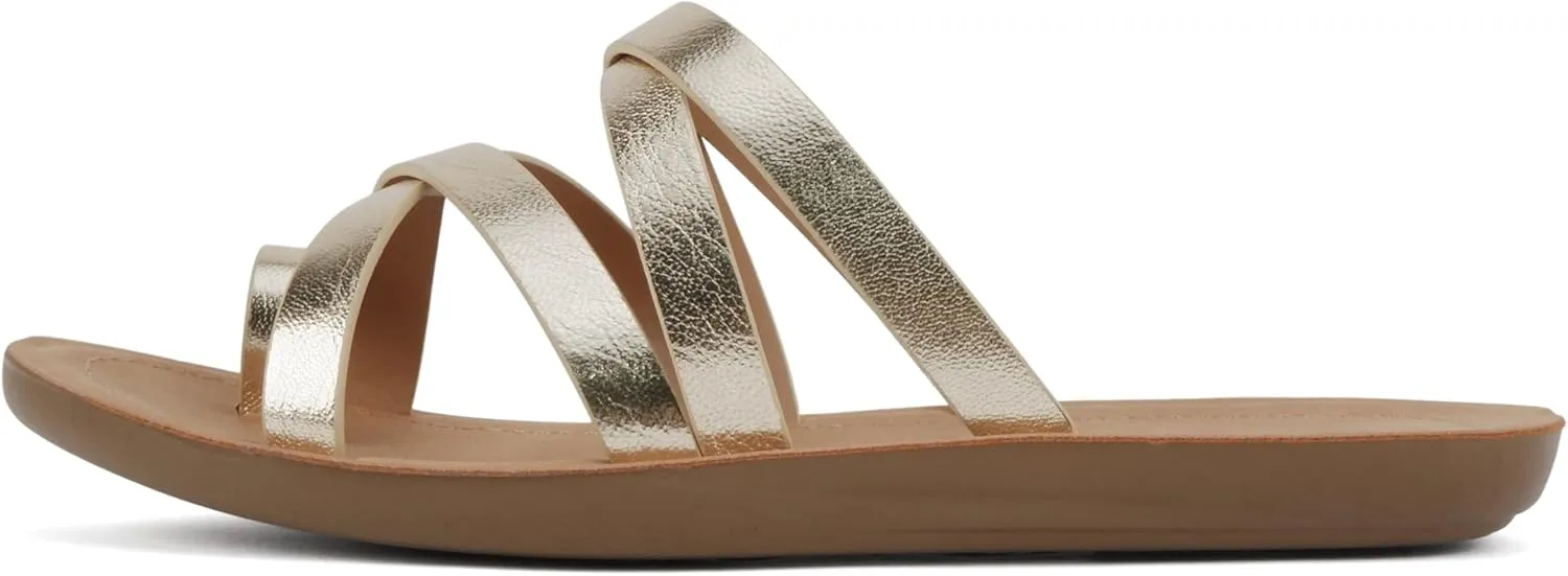 Soda ISABEL ~Women Fashion Comfortable Slip On Flat Cross bands Toe Ring Fashion Sandals