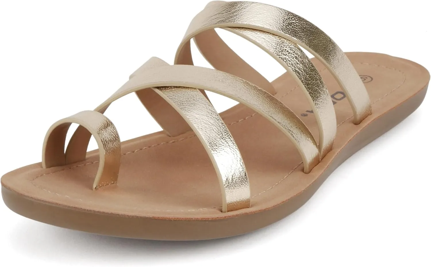 Soda ISABEL ~Women Fashion Comfortable Slip On Flat Cross bands Toe Ring Fashion Sandals