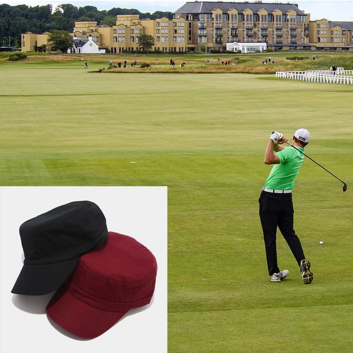 Solid Cotton Flat Top Baseball Hat Military Cadet Army Caps Unisex Outdoor Activities Army Hat Cap