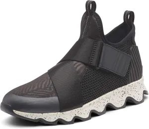 SOREL - Women’s Kinetic Sneak, Knit Sneaker with Scalloped Sole and Stretch Straps