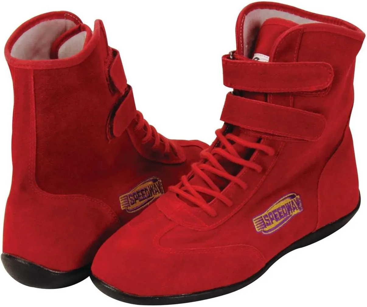Speedway Motors Blue Hightop Racing Shoes, 13, SFI 3.3/5, Flexible Leather