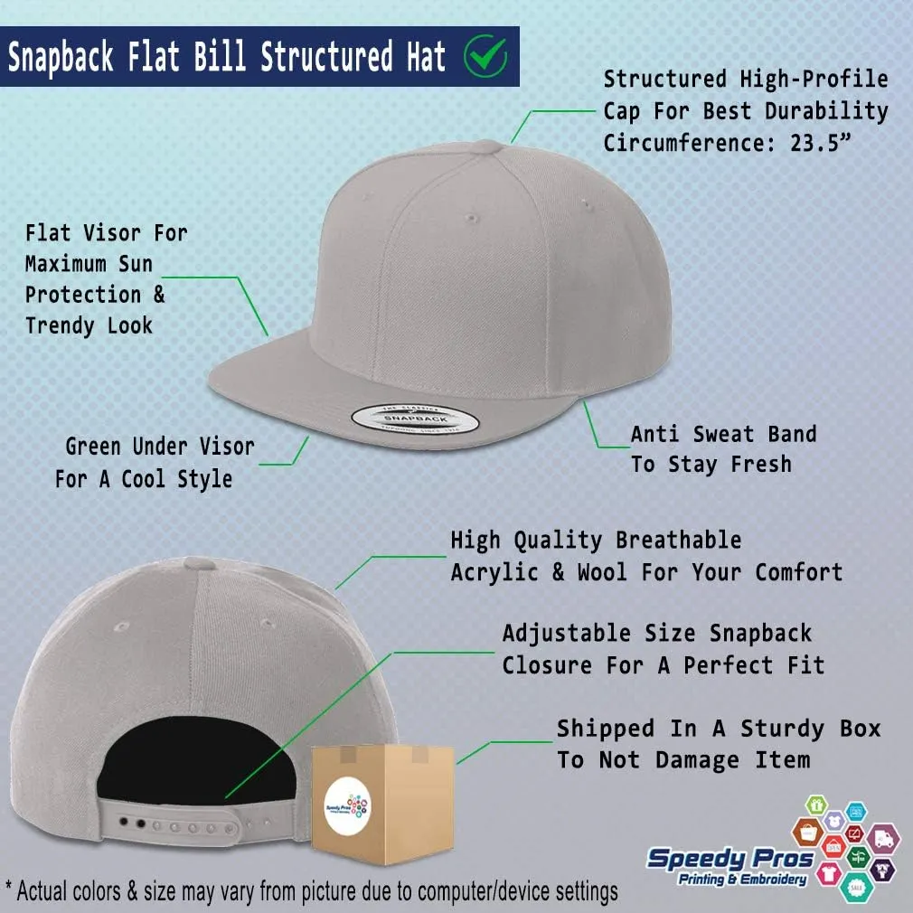 Speedy Pros Snapback Hats for Men & Women Bike Race Olympics Sports Event Flat Bill Baseball Cap