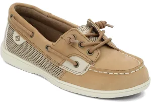 Sperry girls Shoresider 3 Eye Boat Shoe, Linen/Oat, 13 Big Kid US