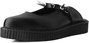 Spike Strap Pointed Mule Shoes
