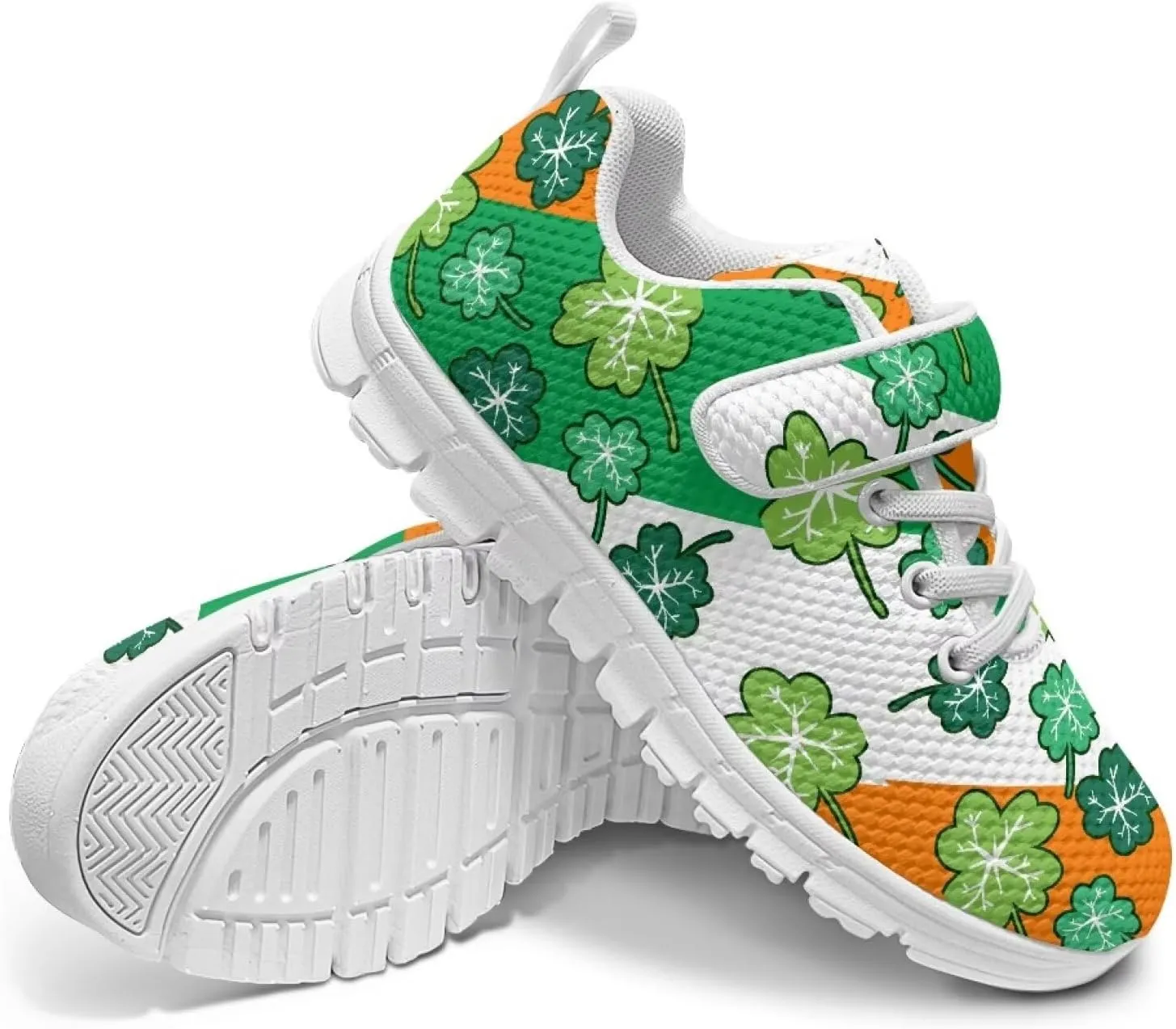St. Patrick's Day Slip On Shoes for Girls Leaves Sneakers Size 11-2.5