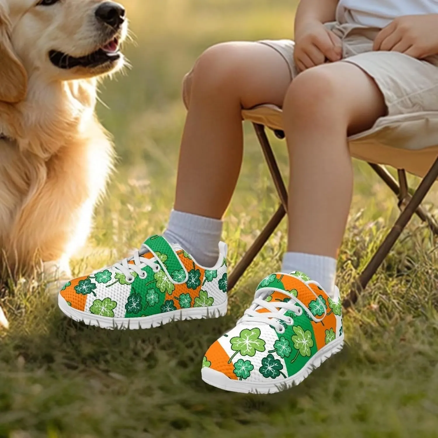 St. Patrick's Day Slip On Shoes for Girls Leaves Sneakers Size 11-2.5