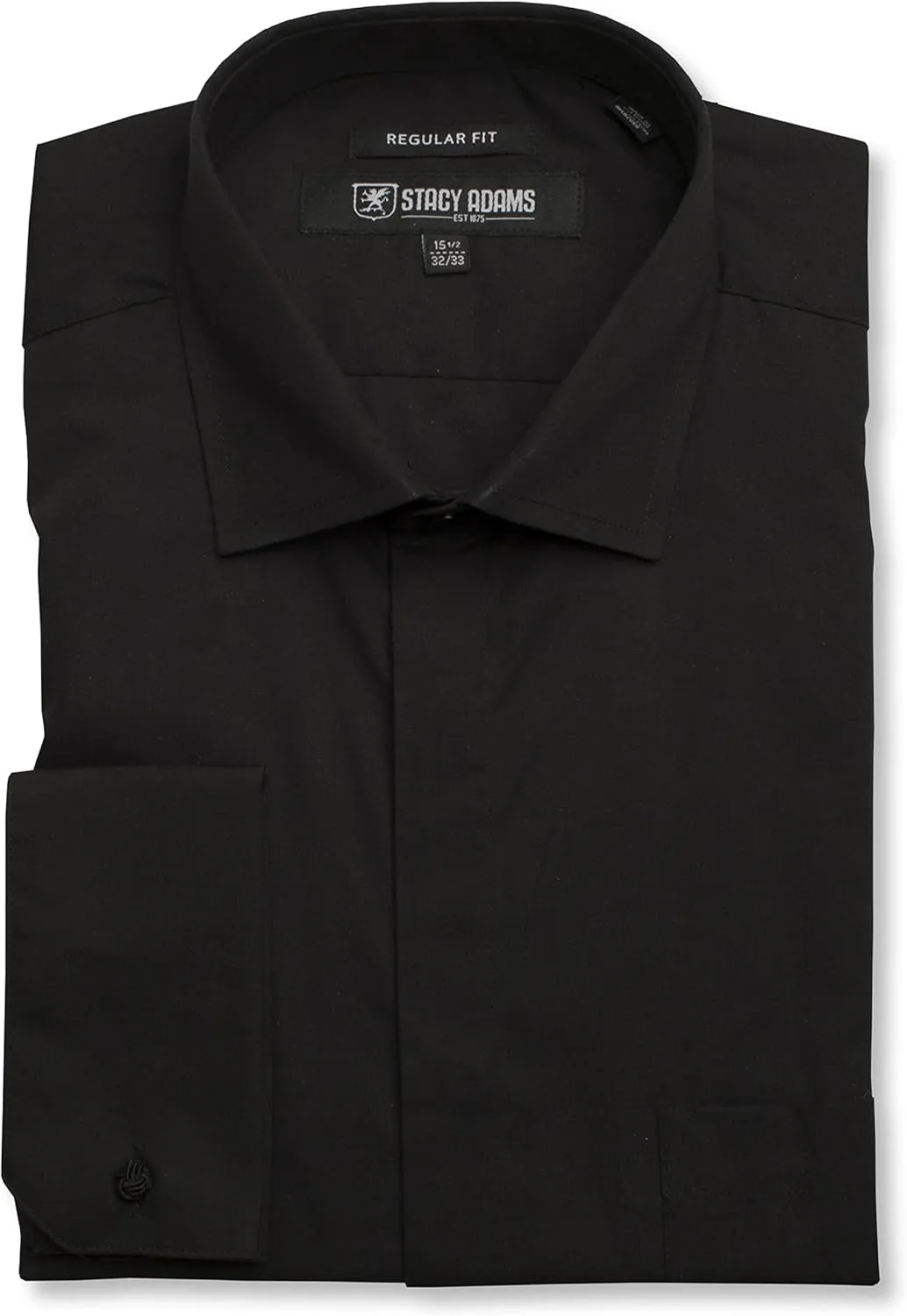 STACY ADAMS Men's Regular Fit Big & Tall Solid Dress Shirt