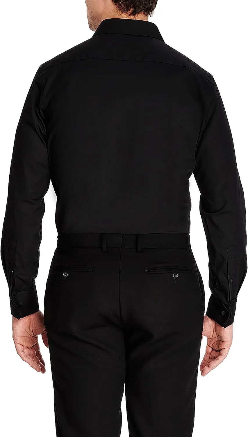 STACY ADAMS Men's Regular Fit Big & Tall Solid Dress Shirt