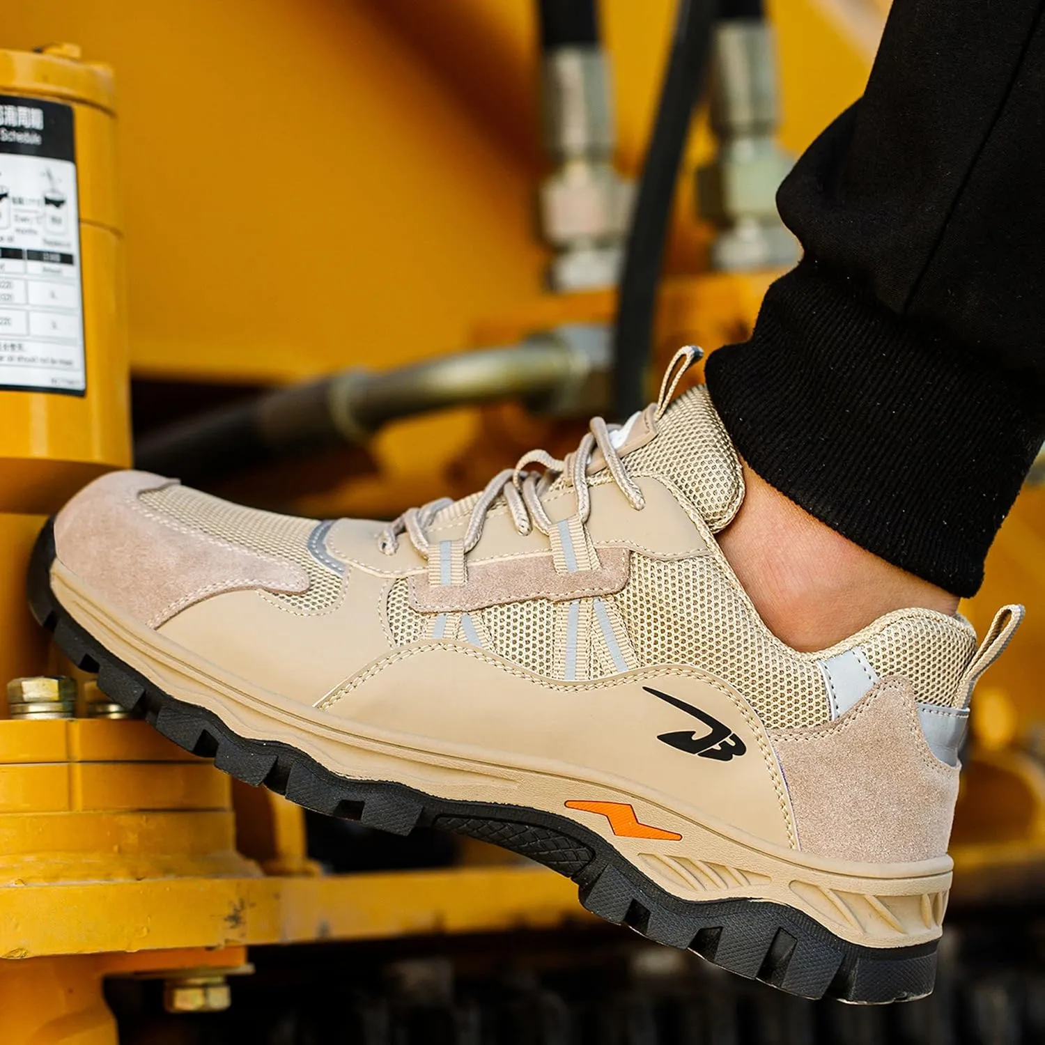 Steel Toe Safety Shoes for Men Women Work Sneakers Breathable Lightweight Industrial & Construction Shoe